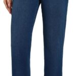 Women's Straight Leg Jeans Stretch Sweatpant Jeans Pull on High Waisted Comfort Soft Denim Pants