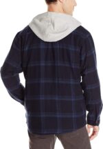 Wrangler Authentics Men's Long Sleeve Quilted Lined Flannel Shirt Jacket with Hood - Image 2