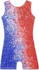 XiaoMoSha Gymnastics Leotards for Girls Toddlers Biketards Dance Unitards Sparkle Snowflake Mermaid Gym Suits