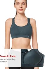 Yvette Sports Bra High Impact Adjustable Criss Cross Back, Full Support for Large Bust No Bounce - Image 2