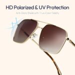ZENOTTIC Polarized Aviator Sunglasses for Men: UV400 Protection Trendy Anti-Glare Shades - Driving Fishing Golf Fashion - Image 2