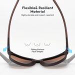ZENOTTIC Polarized Square Sunglasses Men: UV400 Protection Flexible Frame TAC Lens - Unbreakable Sports Sun Glasses Cycling - Image 2