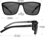 ZENOTTIC Polarized Sunglasses Men Square: Lightweight Durable TR90 Frame UV400 Protection Sun Glasses Driving Fishing Golf - Image 2