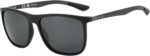 ZENOTTIC Square Polarized Sunglasses for Men Ultralight Carbon Fiber Sun Glasses Driving Fishing Golf Sports UV400 Protection