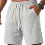 ZUY Men's Baggy Sweat Shorts Cotton Fleece 8" Athletic Shorts Pro Workout Gym Lounge Shorts for Mens with Pockets