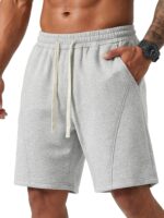 ZUY Men's Baggy Sweat Shorts Cotton Fleece 8" Athletic Shorts Pro Workout Gym Lounge Shorts for Mens with Pockets