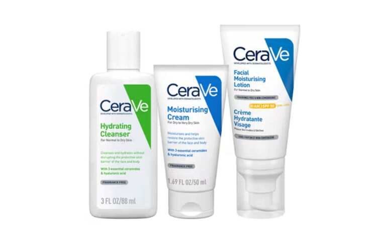 CeraVe Morning Routine Combo with ceramide-based cleanser and moisturiser.