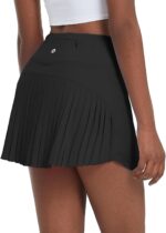 baleaf Women's Pleated Tennis Skirt Golf Skorts for Woman High Waisted Lightweight Athletic Shorts Pockets