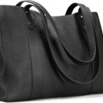 befen Genuine Leather Laptop Tote Bag for Women, Womens 15 Inch Computer Bags Work Totes Purse Shoulder Purses Handbags