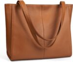 befen Genuine Leather Tote Bag for Women Work, Women's Leather Shoulder Bags Purses Satchel Handbags with Laptop Compartment