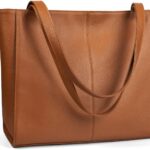 befen Genuine Leather Tote Bag for Women Work, Women's Leather Shoulder Bags Purses Satchel Handbags with Laptop Compartment