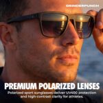 grinderPUNCH Polarized Sunglasses for Men and Women Lightweight TR90 Frame UV400 Protection Square Sun Glasses - Image 2