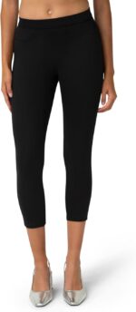 no nonsense Women's Classic Denim Capri Leggings with Pockets, Comfortable Stretch Pull On Pants