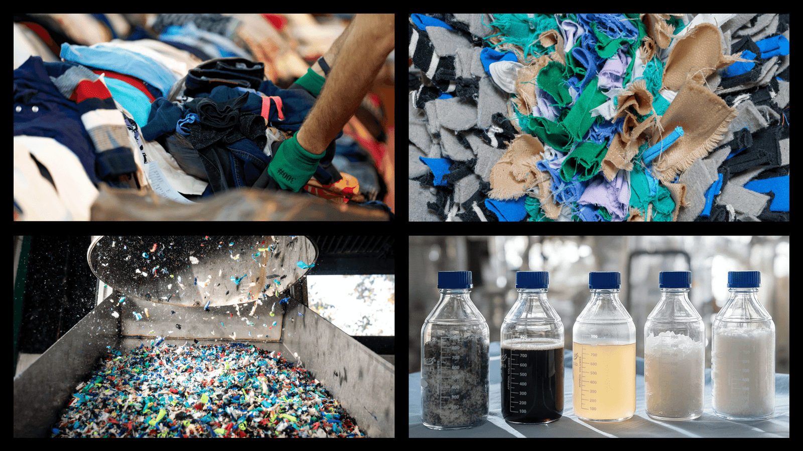 Cloth rags,sorting of second hand clothes,loopamid shredding,loopamid in small bottles