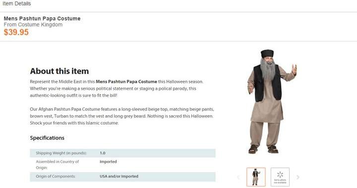 UPDATE: Walmart pulls controversial costume, apologizes - National | Globalnews.ca