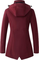 wantdo Women's Softshell Rain Jacket Lightweight Waterproof Fleece Lined Windbreaker Jacket with Hood - Image 2