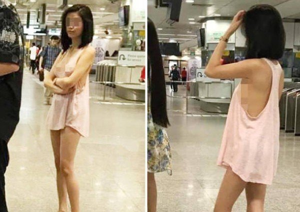 Woman's skimpy outfit while queueing for ATM at Somerset MRT station sparks criticism