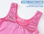 TENVDA Leotards for Girls Gymnastics One Piece Biketard（Multiple Colors） | Sparkly sleeveless unitards - Image 5