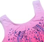 Zaclotre Kid Girls Gymnastic Leotard Sparkly Shiny Diamond Dance Outfits | 3-12 Y, One Piece, with Shorts, Ballet, Gym, Biketards, Tumbling, Stretchy - Image 4