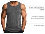 MAGCOMSEN Men's Tank Tops Quick Dry Workout Sleeveless Gym Muscle Shirts Athletic Bodybuilding Tee Shirt - Image 4