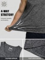 MAGCOMSEN Men's Tank Tops Quick Dry Workout Sleeveless Gym Muscle Shirts Athletic Bodybuilding Tee Shirt - Image 7