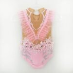 Pink Girl's Artistic Gymnastics Costume for Performance and Practice - Image 2