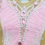 Pink Girl's Artistic Gymnastics Costume for Performance and Practice - Image 4