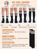 American Trends Toddler Kids Soccer Socks Youth Boys Girls Knee High Socks - Image 4