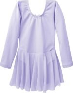 Dancina Girls Long Sleeve Skirted Leotard Ballet Dance Dress - Soft Stretch Cotton, Fully Lined Front - Image 4