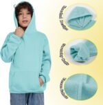 Kids Athletic Pullover Hoodie Sweatshirt with Pocket Tops,2-12Years - Image 5