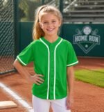 babyhealthy Kids Baseball Jersey Toddler Jersey Button Down Shirt Blank Plain Hip Hop Tees for Boy Girl - Image 3