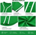 babyhealthy Kids Baseball Jersey Toddler Jersey Button Down Shirt Blank Plain Hip Hop Tees for Boy Girl - Image 5