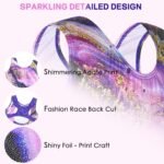 TFJH E Girls Gymnastics Leotard Raceback Sparkle Dance Outfit 3-12 Years - Image 3