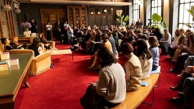 Guests at the Miu Miu Literary Club in Milan. Photo: Miu Miu