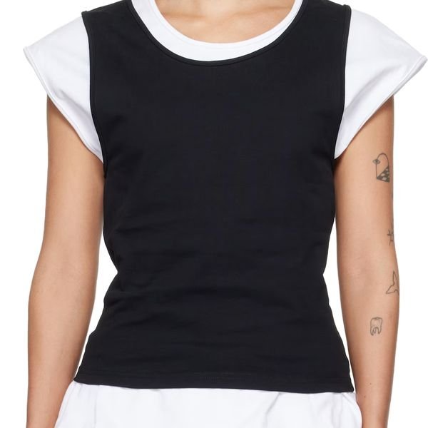 Lii Black & White Tank-Layer T-shirt