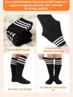 American Trends Toddler Kids Soccer Socks Youth Boys Girls Knee High Socks - Image 2