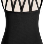DANSHOW Tank Dance Leotard for Girls Toddler Ballet Leotard | M-Shape Strap Back, Full Front Lining, Basic Sleeveless Dancewear, Ultra Soft Fabric