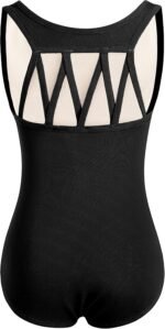 DANSHOW Tank Dance Leotard for Girls Toddler Ballet Leotard | M-Shape Strap Back, Full Front Lining, Basic Sleeveless Dancewear, Ultra Soft Fabric