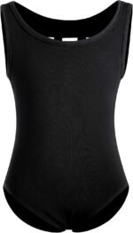 DANSHOW Tank Dance Leotard for Girls Toddler Ballet Leotard | M-Shape Strap Back, Full Front Lining, Basic Sleeveless Dancewear, Ultra Soft Fabric - Image 2