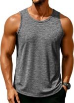 MAGCOMSEN Men's Tank Tops Quick Dry Workout Sleeveless Gym Muscle Shirts Athletic Bodybuilding Tee Shirt