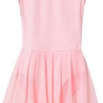 MdnMd Ballet Leotards for Girls Toddler Dance Ballet Leotard with Skirt Ballerina Dresses Tutu Outfits Flutter Sleeve