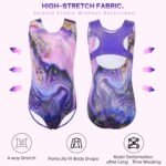 TFJH E Girls Gymnastics Leotard Raceback Sparkle Dance Outfit 3-12 Years - Image 2
