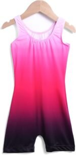 Zaclotre Kid Girls Gymnastic Leotard Sparkly Shiny Diamond Dance Outfits | 3-12 Y, One Piece, with Shorts, Ballet, Gym, Biketards, Tumbling, Stretchy - Image 2