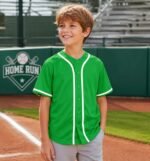 babyhealthy Kids Baseball Jersey Toddler Jersey Button Down Shirt Blank Plain Hip Hop Tees for Boy Girl - Image 2