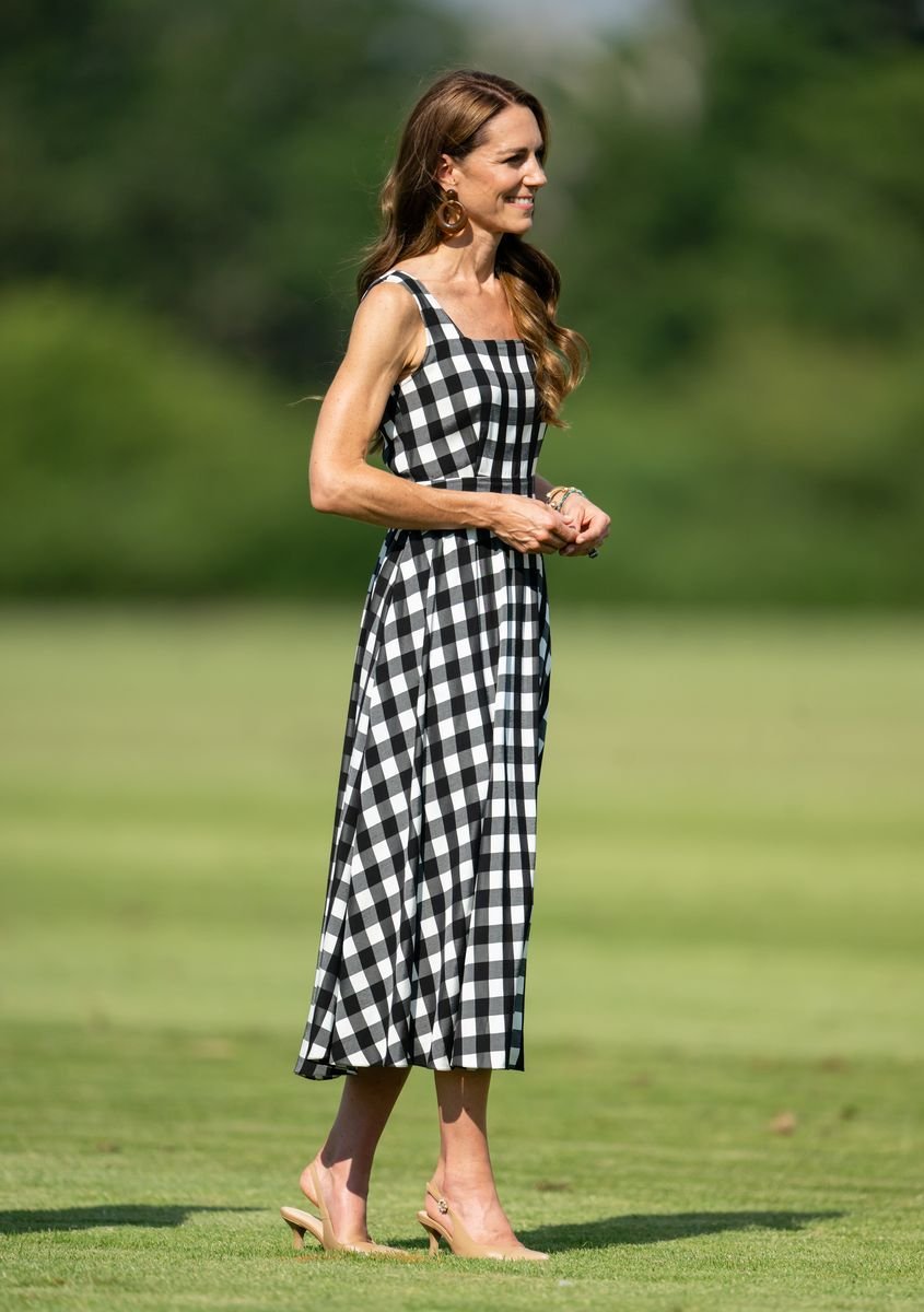 Kate Middleton's gingham ensemble offered a subtle tribute to Princess Diana, who helped popularize the timeless print four decades ago.