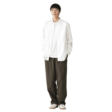 Muji men’s washed cotton long sleeve shirt
