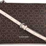 Calvin Klein Women's Reyna Crossbody Handbag, Brown, OS