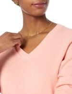 Amazon Essentials Women's Lightweight V-Neck Sweater, Long Sleeve, Ribbed, 100% Cotton - Image 3