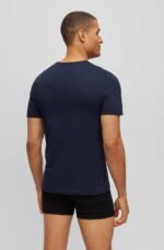 BOSS Men's Logo Embroidered Cotton Tee 3 Pack - Image 3
