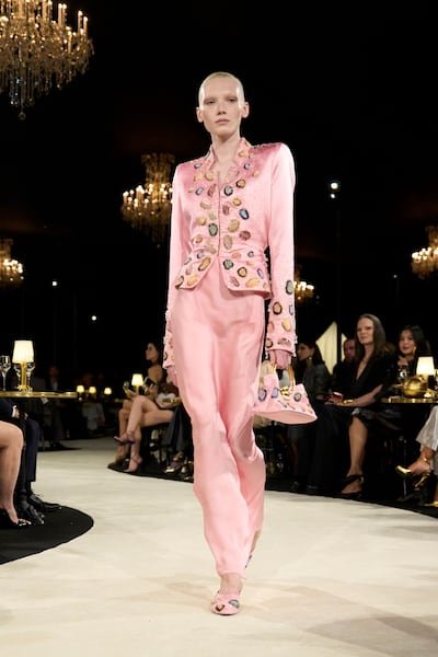 Daniel Roseberry returned to essentials at Schiaparelli, combining sharp tailoring with a sense of everyday ease. Photo: Schiaparelli